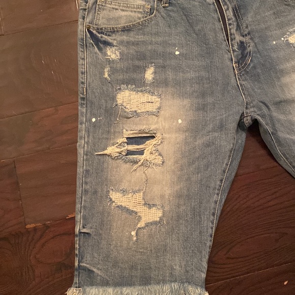 Mens smoke rise Jean shorts size 38 - Picture 3 of 6